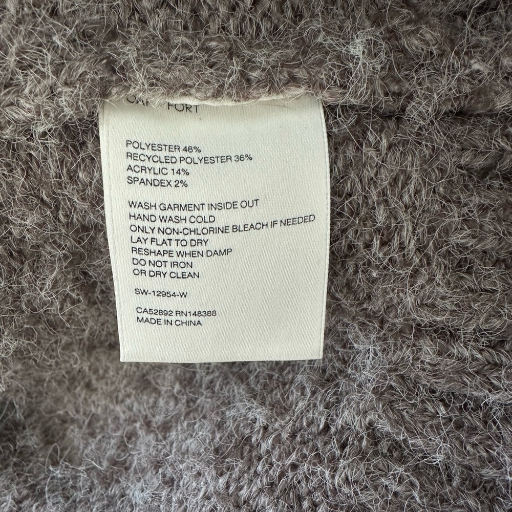 OAK + FORT Brown Collared V‑Neck Sweater - Picture 6 of 6